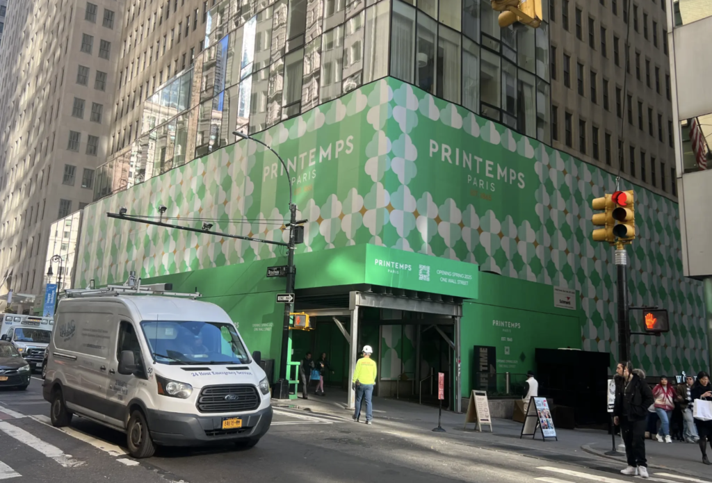 What2wearwhere Karen klopp Weekly Fave 5 Luxury department store Printemps moves up US debut at One Wall Street.